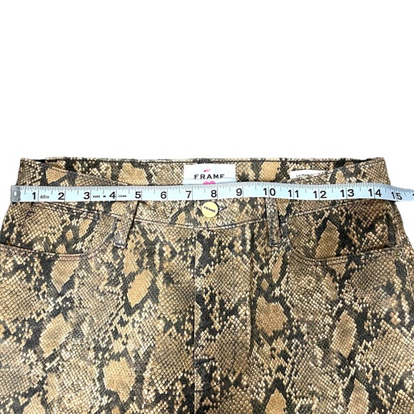 Frame Womens Jeans Le High Skinny Crop Snake Print Size 28 New - Picture 5 of 11